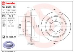 BREMBO 08.A329.10 — Тормозной диск