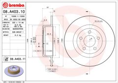 BREMBO 08.A403.11 — Тормозной диск