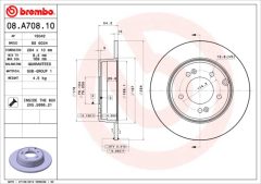 BREMBO 08.A708.10 — Disc de frână