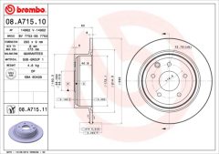 BREMBO 08.A715.11 — Тормозной диск