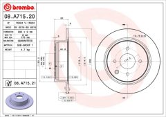 BREMBO 08.A715.20 — Тормозной диск