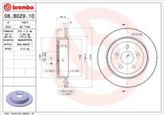BREMBO 08.B029.10 — Disc de frână