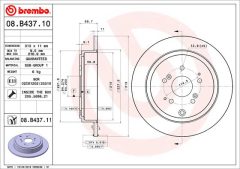 BREMBO 08.B437.10 — Тормозной диск