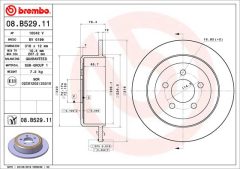 BREMBO 08.B529.11 — Тормозной диск
