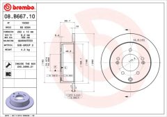 BREMBO 08.B667.11 — Disc de frână