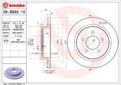 BREMBO 08.B992.10 — Disc de frână