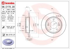 BREMBO 08.C172.21 — Disc de frână
