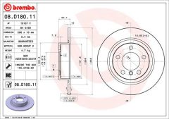 BREMBO 08.D180.11 — Тормозной диск