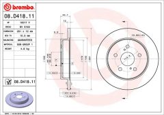 BREMBO 08.D418.11 — Disc de frână