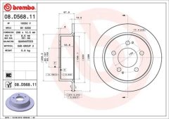 BREMBO 08.D568.11 — Тормозной диск