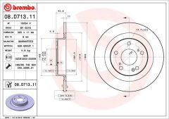 BREMBO 08.D713.11 — Тормозной диск