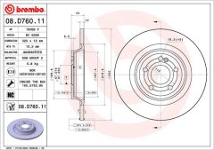 BREMBO 08.D760.11 — Disc de frână