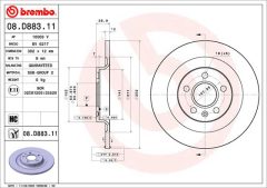 BREMBO 08.D883.11 — Тормозной диск