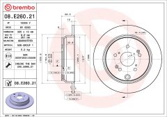 BREMBO 08.E260.21 — Тормозной диск