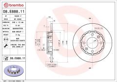 BREMBO 08.E888.11 — Disc de frână