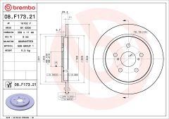 BREMBO 08.F173.21 — Disc de frână