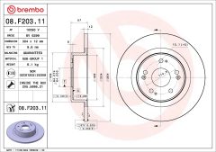 BREMBO 08.F203.11 — Disc de frână