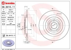 BREMBO 08.N410.11 — Disc de frână