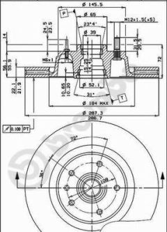 BREMBO 09.4861.10 — Disc de frână