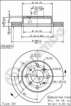 BREMBO 09.5011.10 — Disc de frână