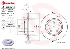 BREMBO 09.5036.14 — Disc de frână