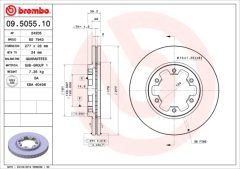 BREMBO 09.5055.10 — Disc de frână