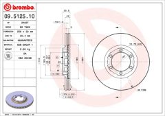 BREMBO 09.5125.10 — Тормозной диск