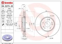 BREMBO 09.5373.20 — Disc de frână