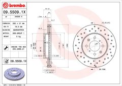 BREMBO 09.5509.1X — Disc de frână