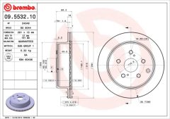 BREMBO 09.5532.10 — Disc de frână