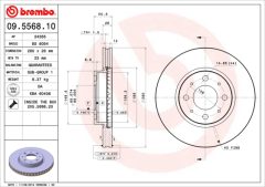 BREMBO 09.5568.10 — Disc de frână