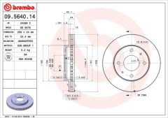 BREMBO 09.5640.11 — Тормозной диск