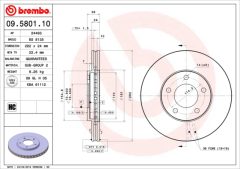 BREMBO 09.5801.10 — Disc de frână