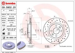 BREMBO 09.5802.2X — Disc de frână