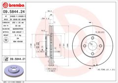 BREMBO 09.5844.21 — Тормозной диск