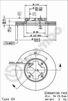 BREMBO 09.5867.10 — Disc de frână