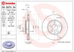 BREMBO 09.5870.34 — Тормозной диск