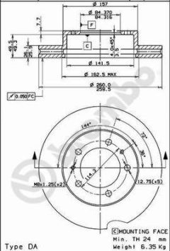 BREMBO 09.5932.10 — Тормозной диск