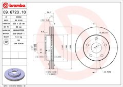 BREMBO 09.6723.10 — Disc de frână