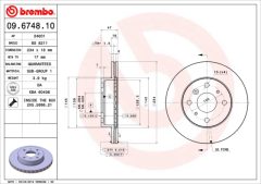 BREMBO 09.6748.10 — Тормозной диск
