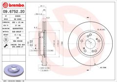 BREMBO 09.6752.20 — Disc de frână