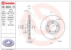 BREMBO 09.6804.10 — Тормозной диск