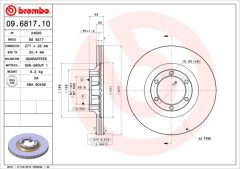 BREMBO 09.6817.10 — Тормозной диск