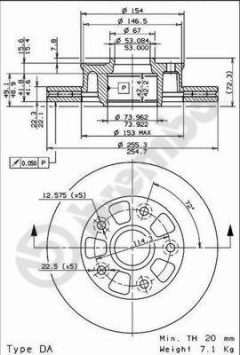 BREMBO 09.6851.10 — Тормозной диск