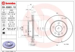 BREMBO 09.6983.10 — Тормозной диск