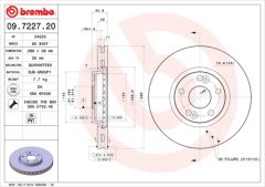 BREMBO 09.7227.20 — Тормозной диск