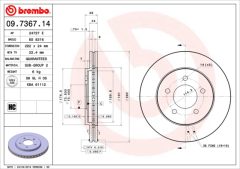 BREMBO 09.7367.11 — Тормозной диск