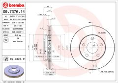BREMBO 09.7376.11 — Disc de frână