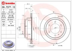 BREMBO 09.7377.10 — Тормозной диск