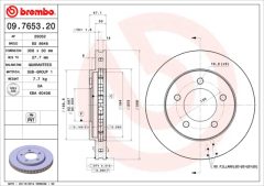BREMBO 09.7653.20 — Disc de frână